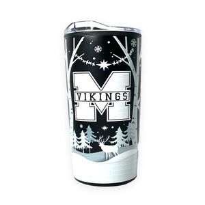 Minnesota Vikings 20 oz‎ EPIC Coffee Tumbler Acrylic Slide Lid Holiday Motif